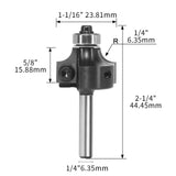Corner Rounding Router Bit with Carbide Insert