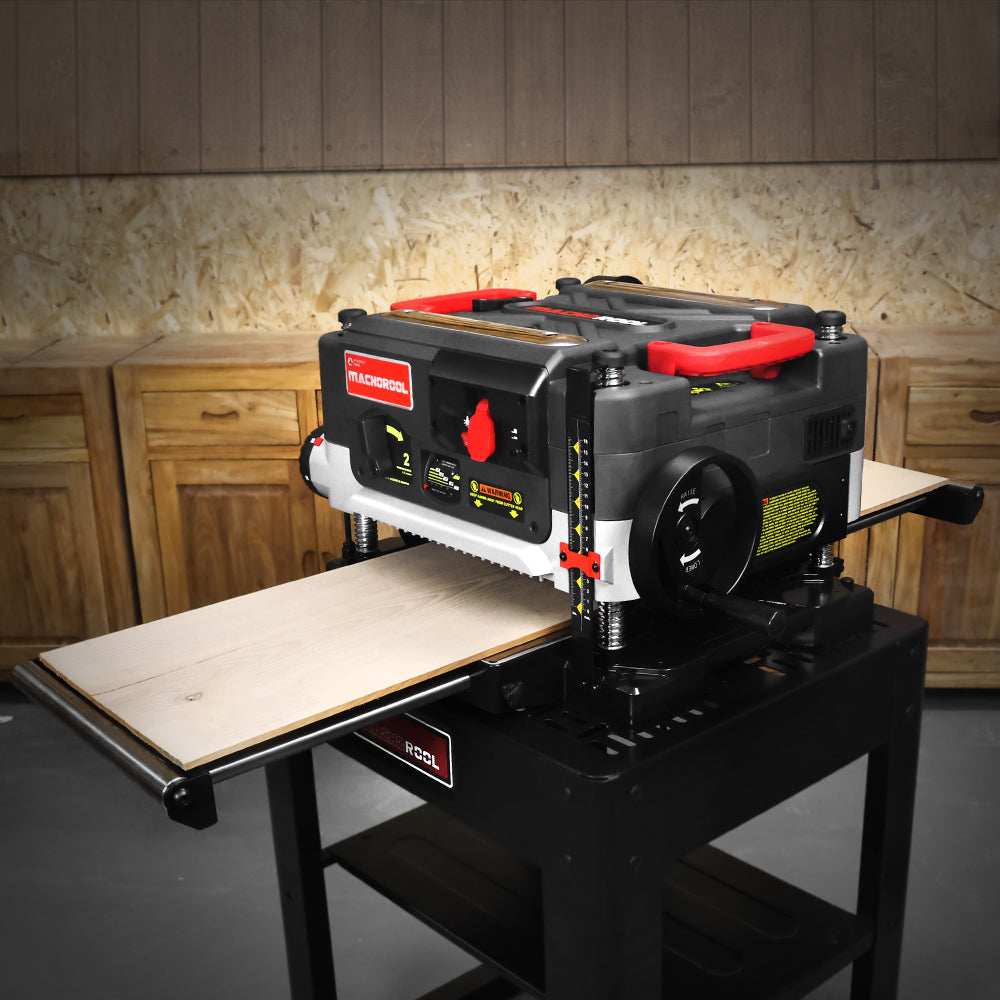 [Pre-Order] Machorool® FB132H 13" 2-Speed Thickness Planer with Helical Cutterhead