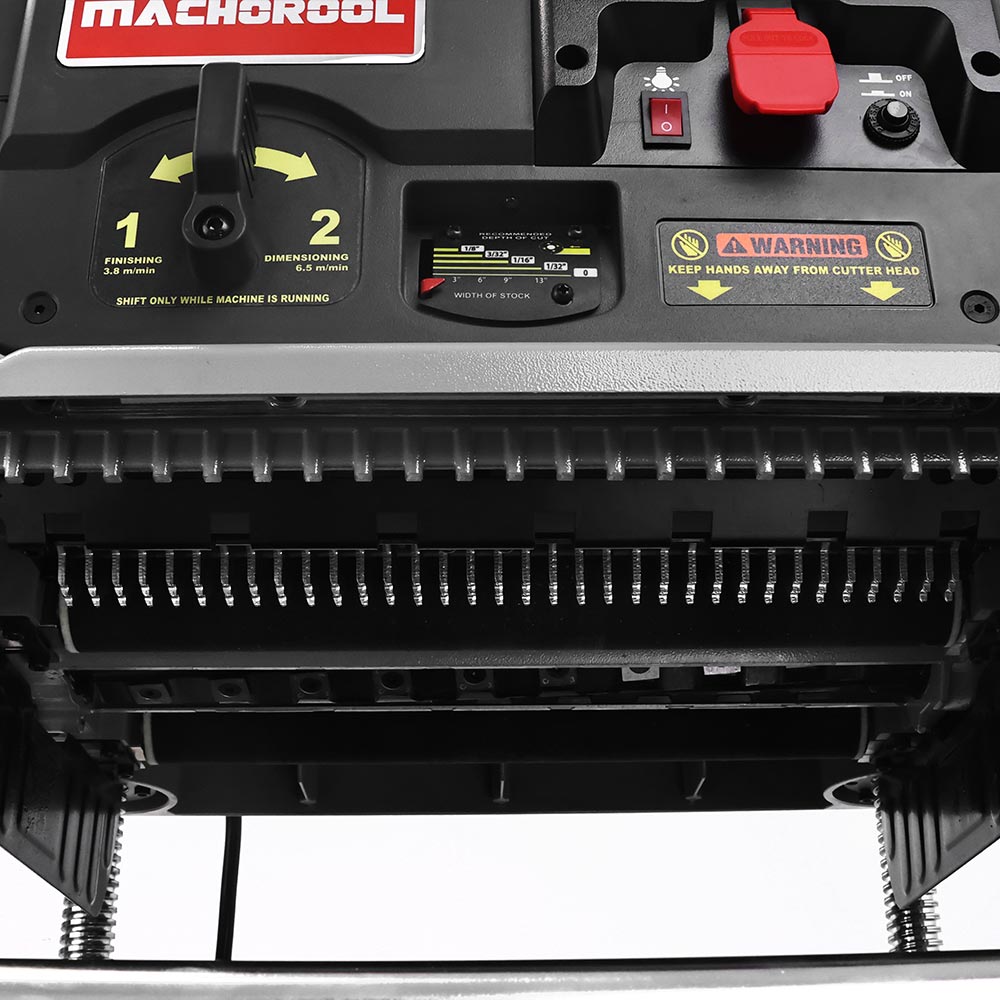 [Pre-Order] Machorool® FB132H 13" 2-Speed Thickness Planer with Helical Cutterhead