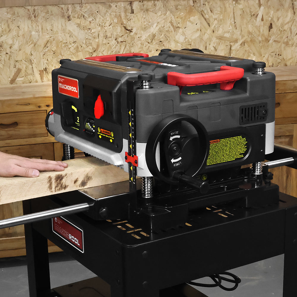 [Pre-Order] Machorool® FB132H 13" 2-Speed Thickness Planer with Helical Cutterhead