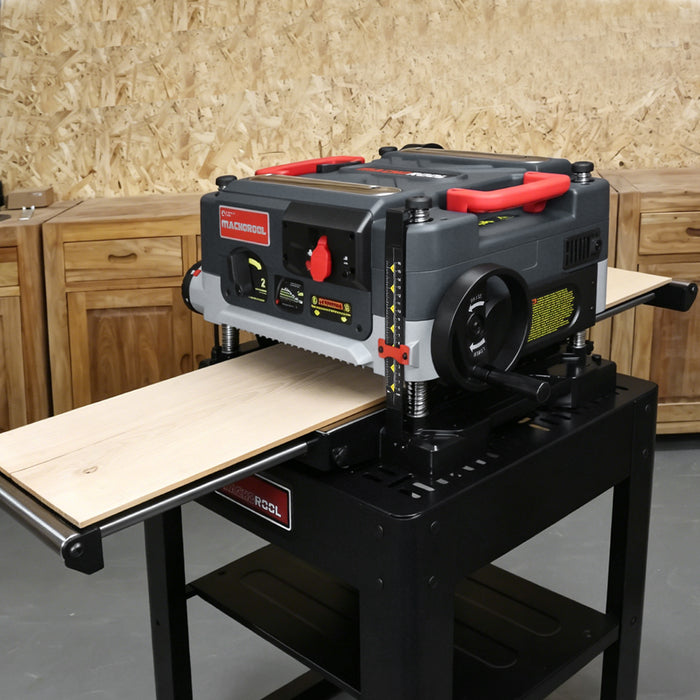 Machorool® FB132H 13" 2-Speed Thickness Planer with Helical Cutterhead - Findbuytool