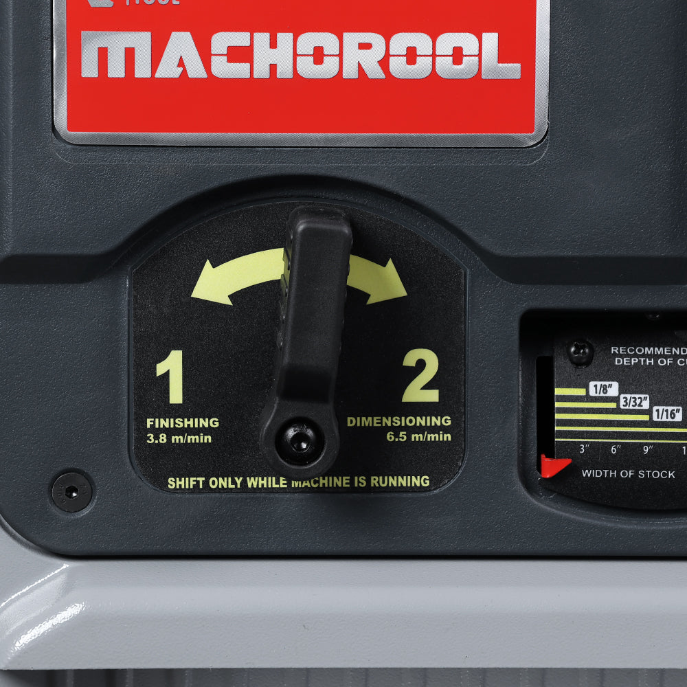 Machorool® FB132H 13" 2-Speed Thickness Planer with Helical Cutterhead - Findbuytool