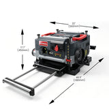 Machorool® FB132H 13" 2-Speed Thickness Planer with Helical Cutterhead - Findbuytool