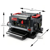 Machorool® FB132H 13" 2-Speed Thickness Planer with Helical Cutterhead - Findbuytool