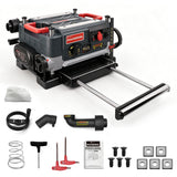 Machorool® FB132H 13" 2-Speed Thickness Planer with Helical Cutterhead - Findbuytool