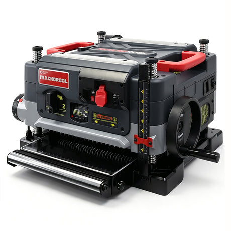 Machorool® FB132H 13" 2-Speed Thickness Planer with Helical Cutterhead - Findbuytool