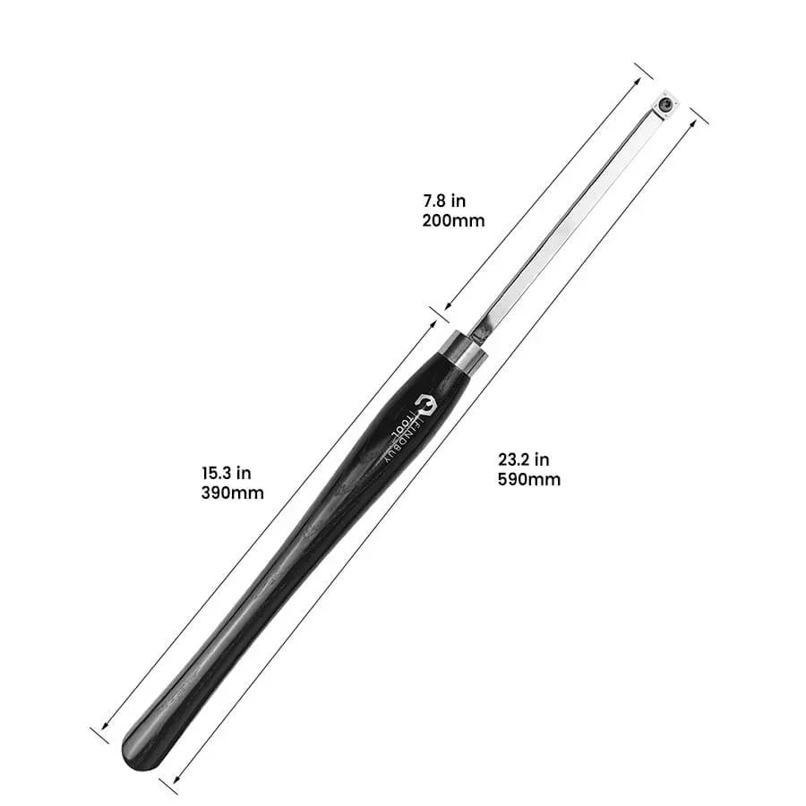 Full Size Rougher Carbide Turning Tool with Square Radius Insert - FindBuyTool