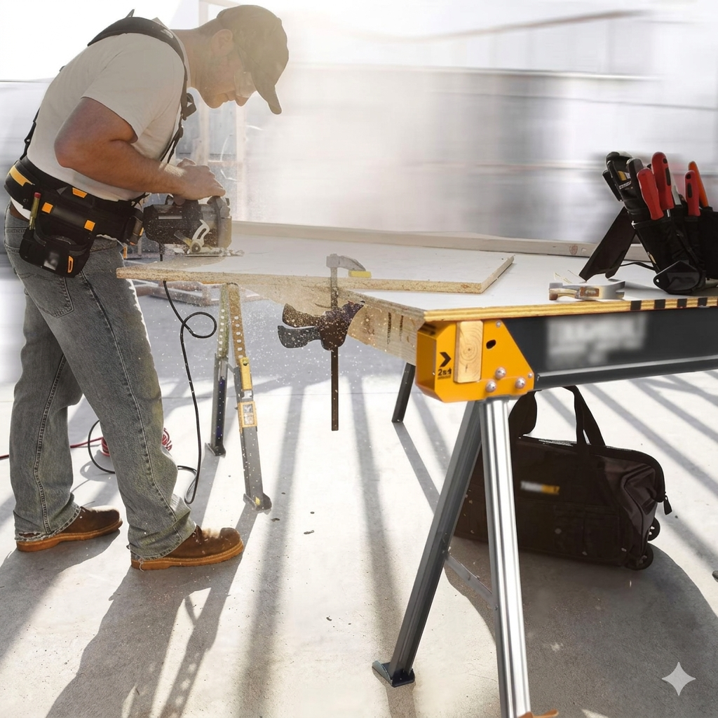 Heavy Duty Steel Sawhorse