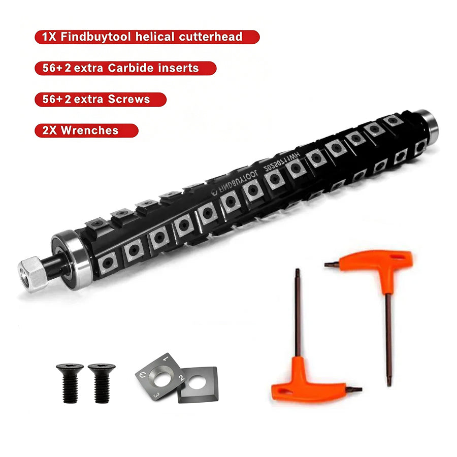 Helical Cutterhead for DeWalt DW735/DW735X/DW735-XE Thickness Planer, 4 Rows - FindBuyTool