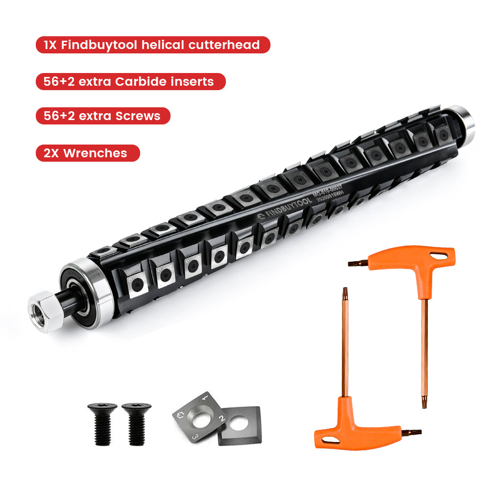 Helical Cutterhead for DeWalt DW735/DW735X/DW735-XE Thickness Planer, 4 Rows - FindBuyTool
