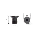 Vis à tête plate torx m6 x 8