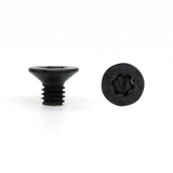 Black Torx screw with star drive head for woodworking projects