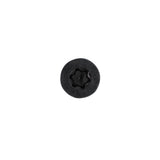 Black star-drive screw head for woodworking tools