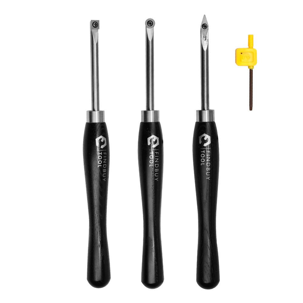 Carbide Woodturning Tool Set 3PC – FindBuyTool