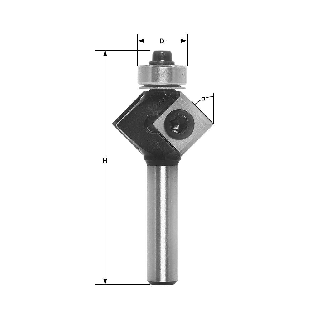 Chamfer Trimming Router Bit with Carbide Inserts – FindBuyTool
