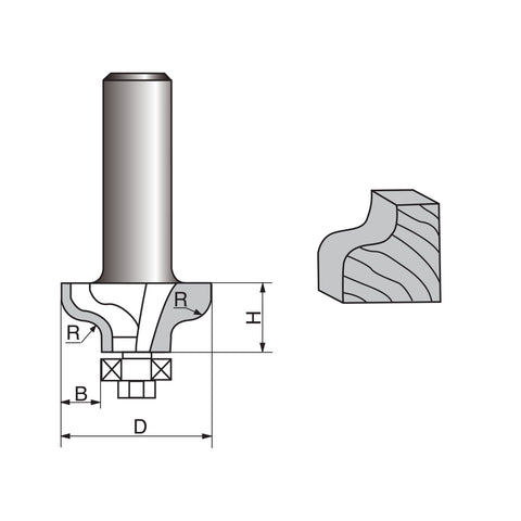 Curved Line Router Bit