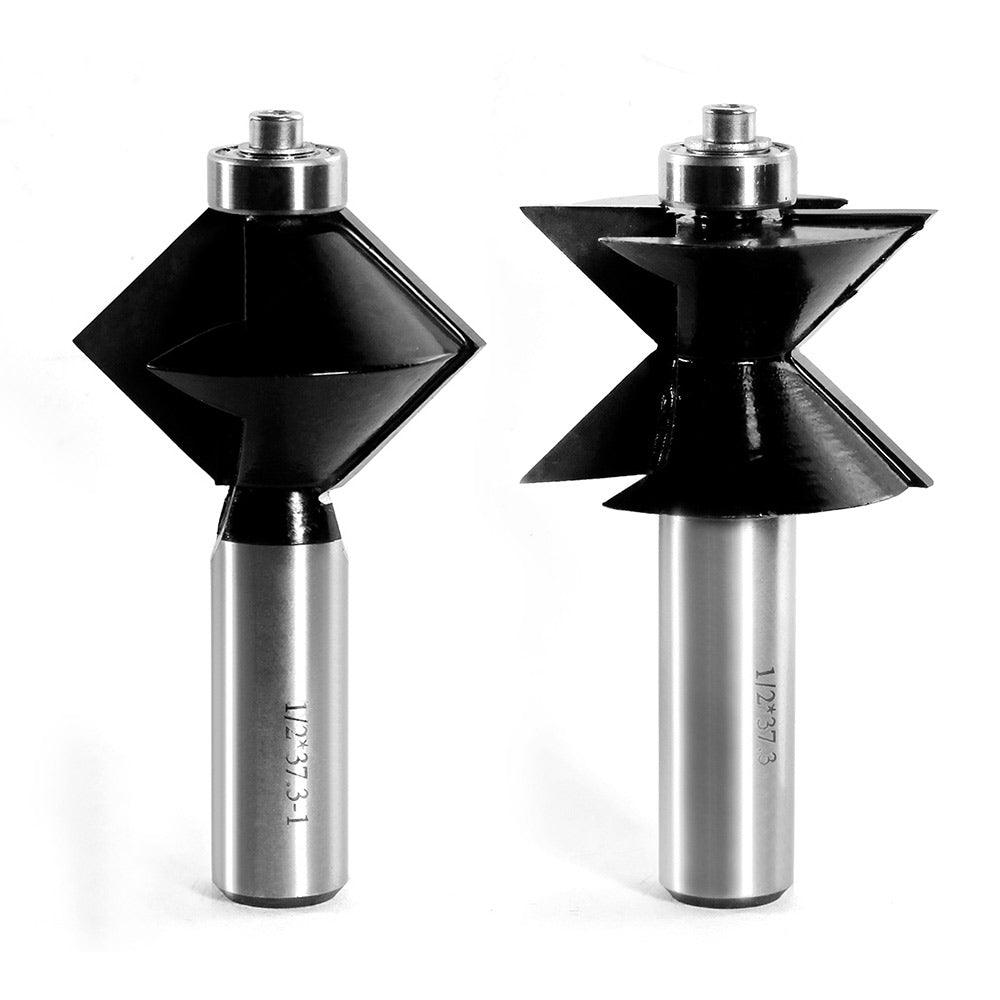 Edge Banding Tongue and Groove V Shape Router Bit Set – FindBuyTool