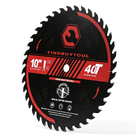 10 em serra Blade Fin Kerf com 1 em Arbor para serra de mesa, serra circular