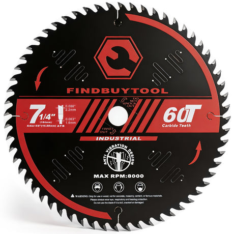 Findbuytool 7-1/4-Inch 60-Tooth Circular Saw Blade - FindBuyTool