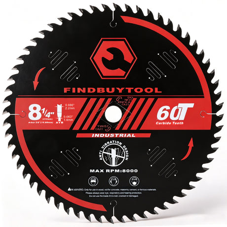Findbuytool 8-1/4-Inch 60-Tooth Circular Saw Blade - FindBuyTool