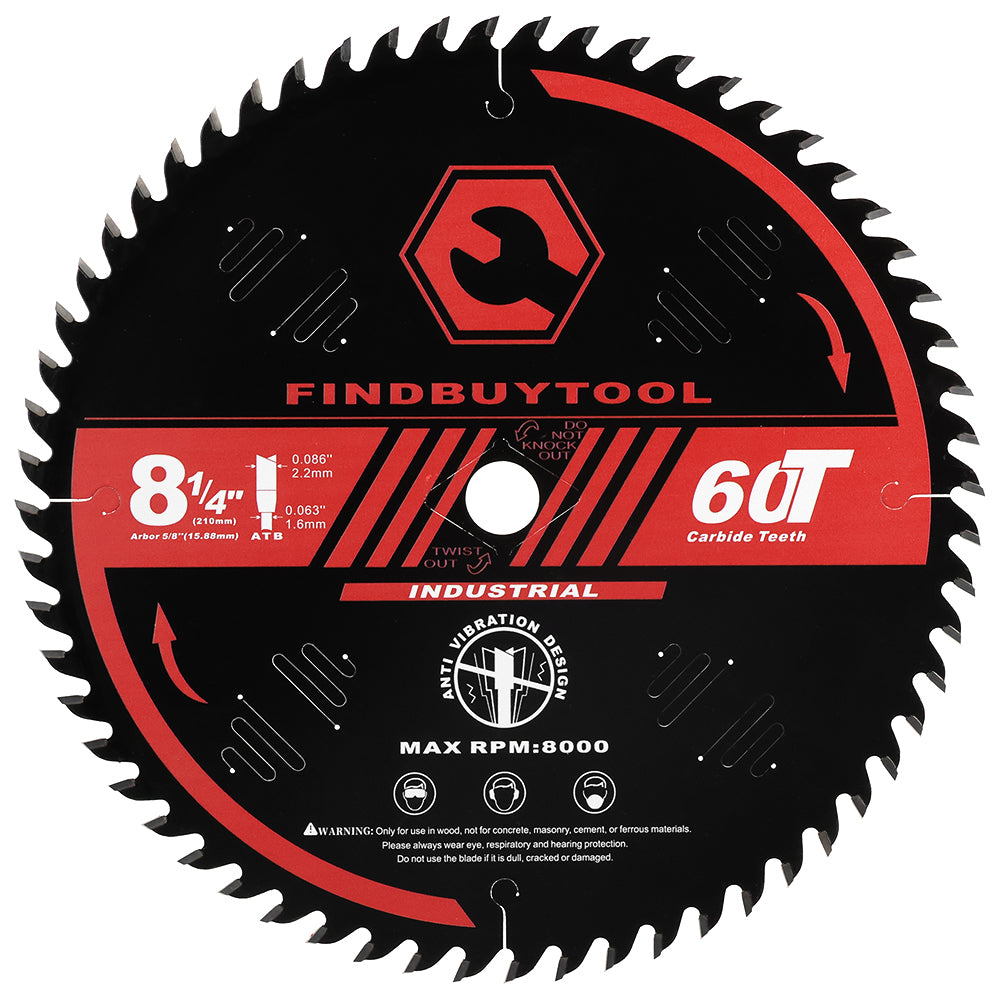 Findbuytool 8-1/4-Inch 60-Tooth Circular Saw Blade - FindBuyTool
