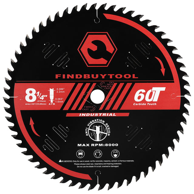 Findbuytool 8-1/4-Inch 60-Tooth Circular Saw Blade - FindBuyTool