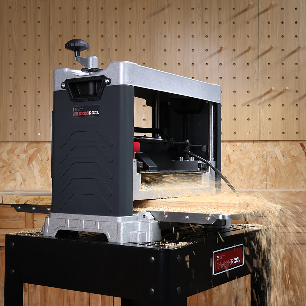 FindBuyTool Machorool® FB131H 13" Benchtop Wood Thickness Planer with Helical Cutterhead - FindBuyTool