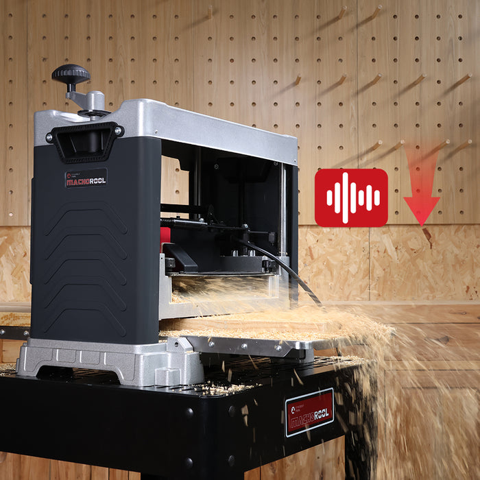 FindBuyTool Machorool® FB131H 13" Benchtop Wood Thickness Planer with Helical Cutterhead - FindBuyTool