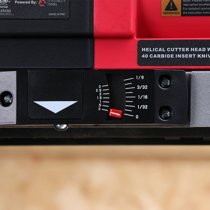 FindBuyTool Machorool® FB131H 13" Benchtop Wood Thickness Planer with Helical Cutterhead - FindBuyTool