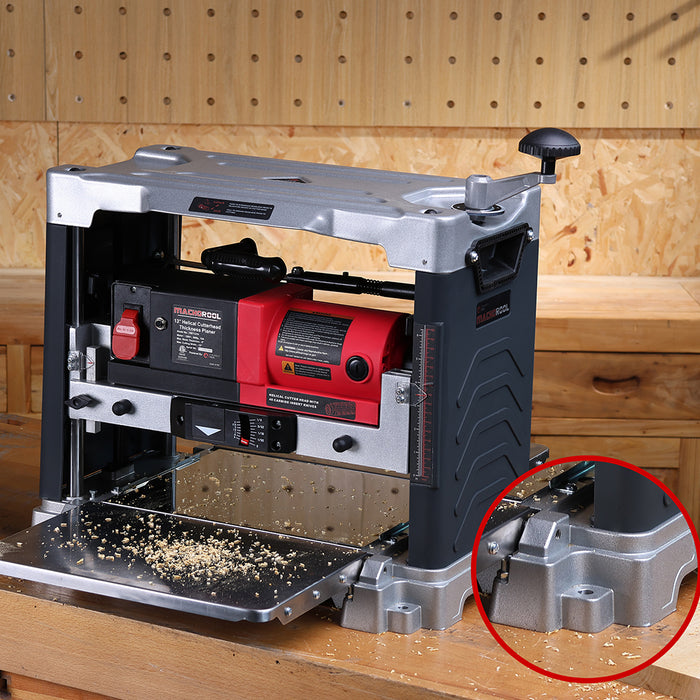 FindBuyTool Machorool® FB131H 13" Benchtop Wood Thickness Planer with Helical Cutterhead - FindBuyTool