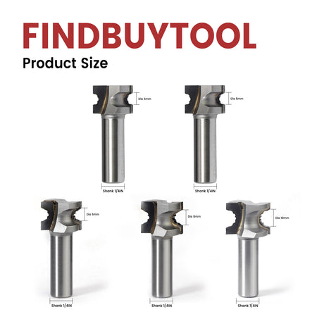 Router Bits for Festool DF500 Domino Tenons, 5Pcs