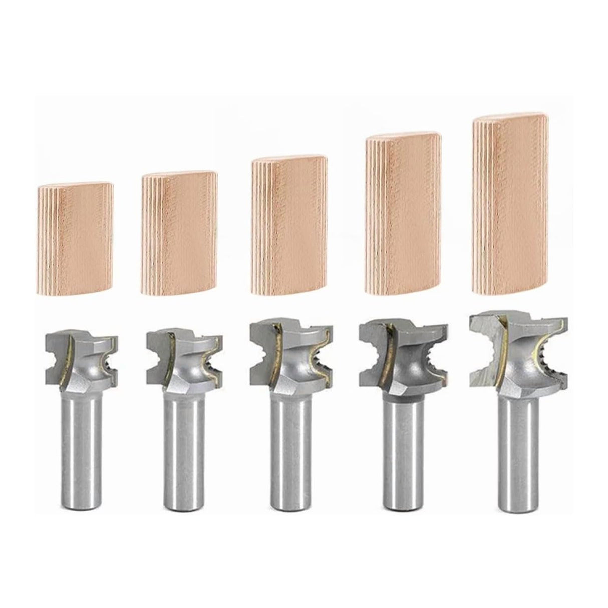 Router Bits for Festool DF500 Domino Tenons, 5Pcs