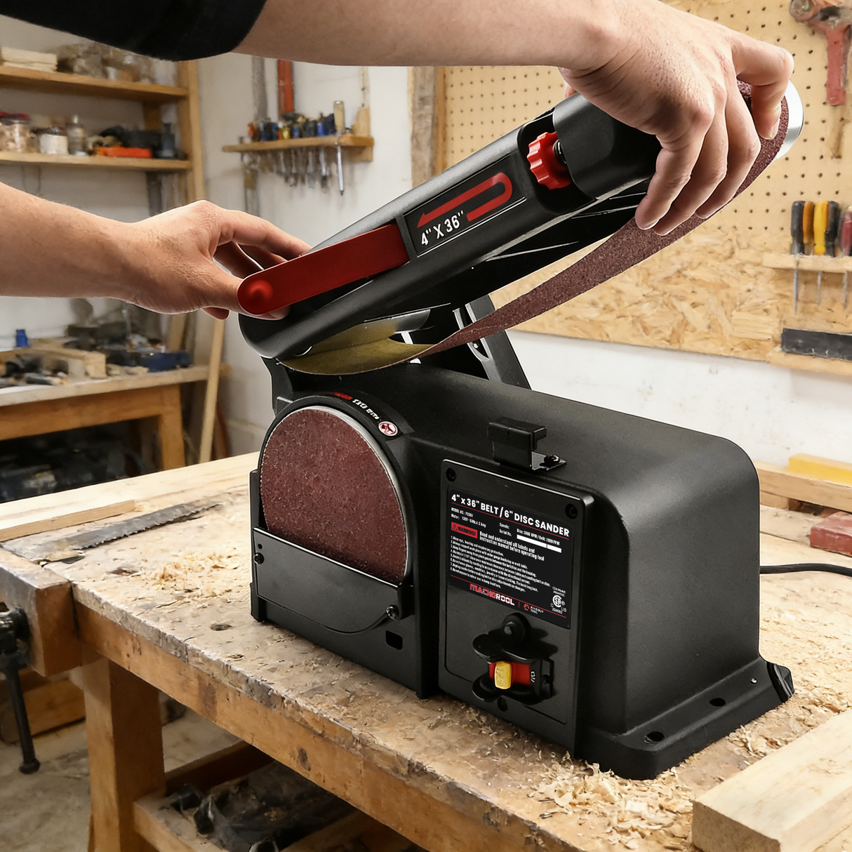 Machorool® 4"x36" Belt & 6” Disc Sander