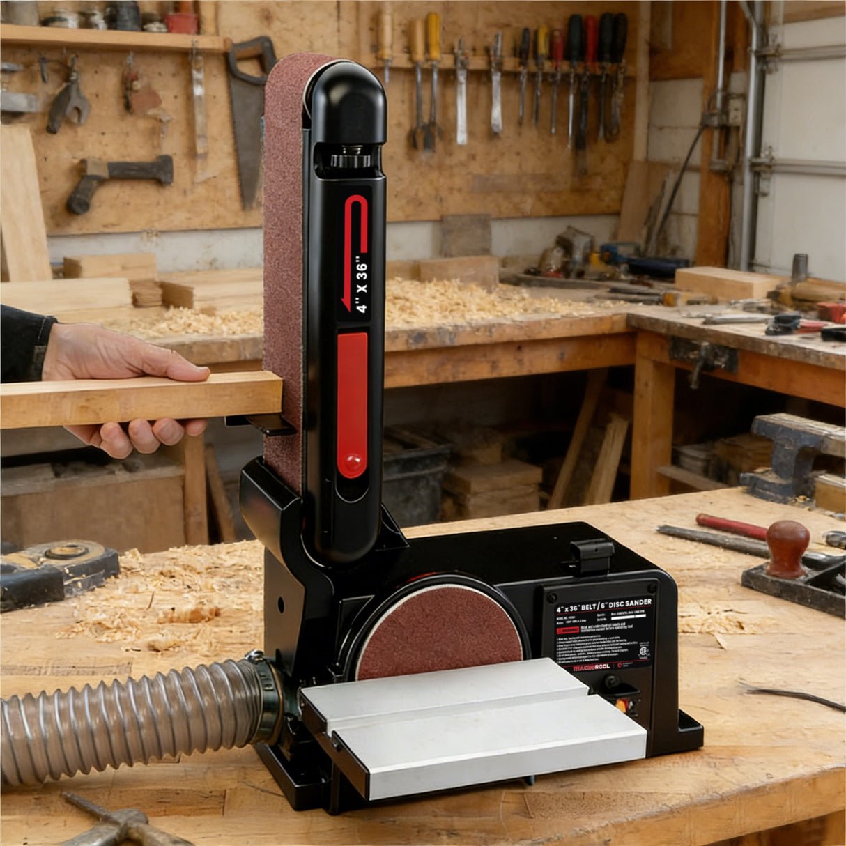 Machorool® 4"x36" Belt & 6” Disc Sander