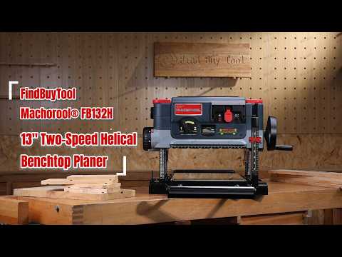 Machorool® FB132H 13" 2-Speed Thickness Planer with Helical Cutterhead