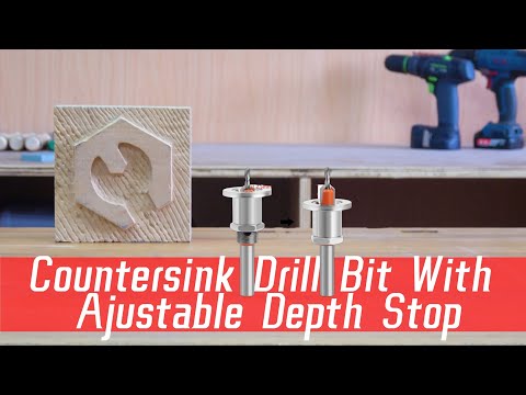 Countersink Drill Bit with Adjustable Depth Stop