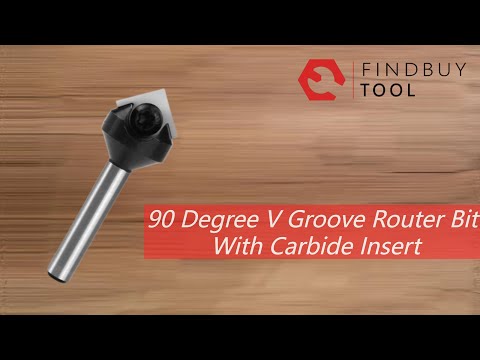 90 Degree V Groove Router Bit with Carbide Insert