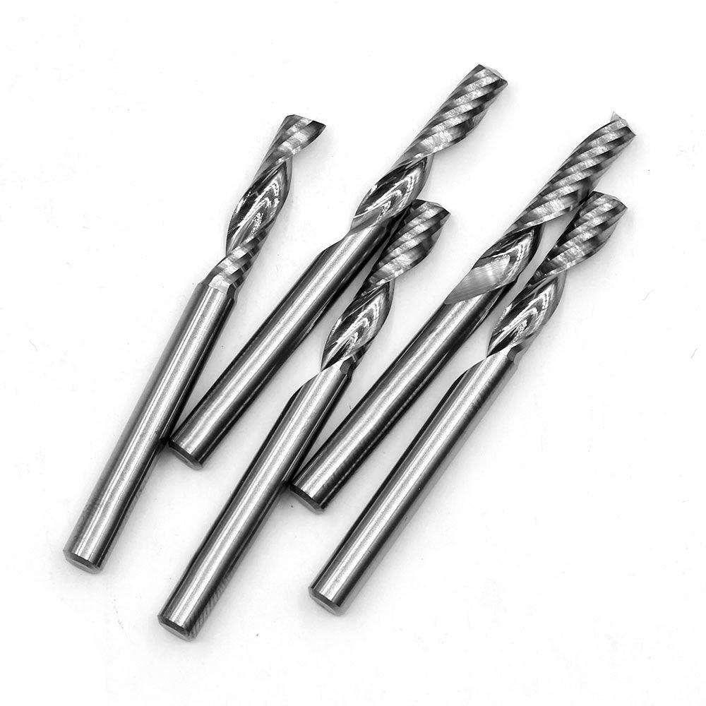 Single Flute CNC Solid Carbid Spiral Upcut Router Bit 3.175mm Shank ...