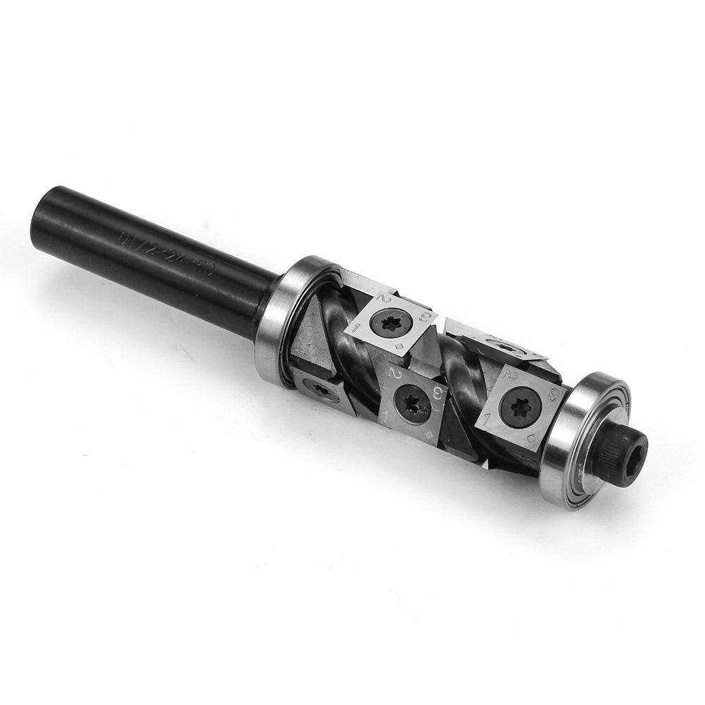 Spiral Flush Trim Router Bit with Carbide Insert, Double Bearing ...