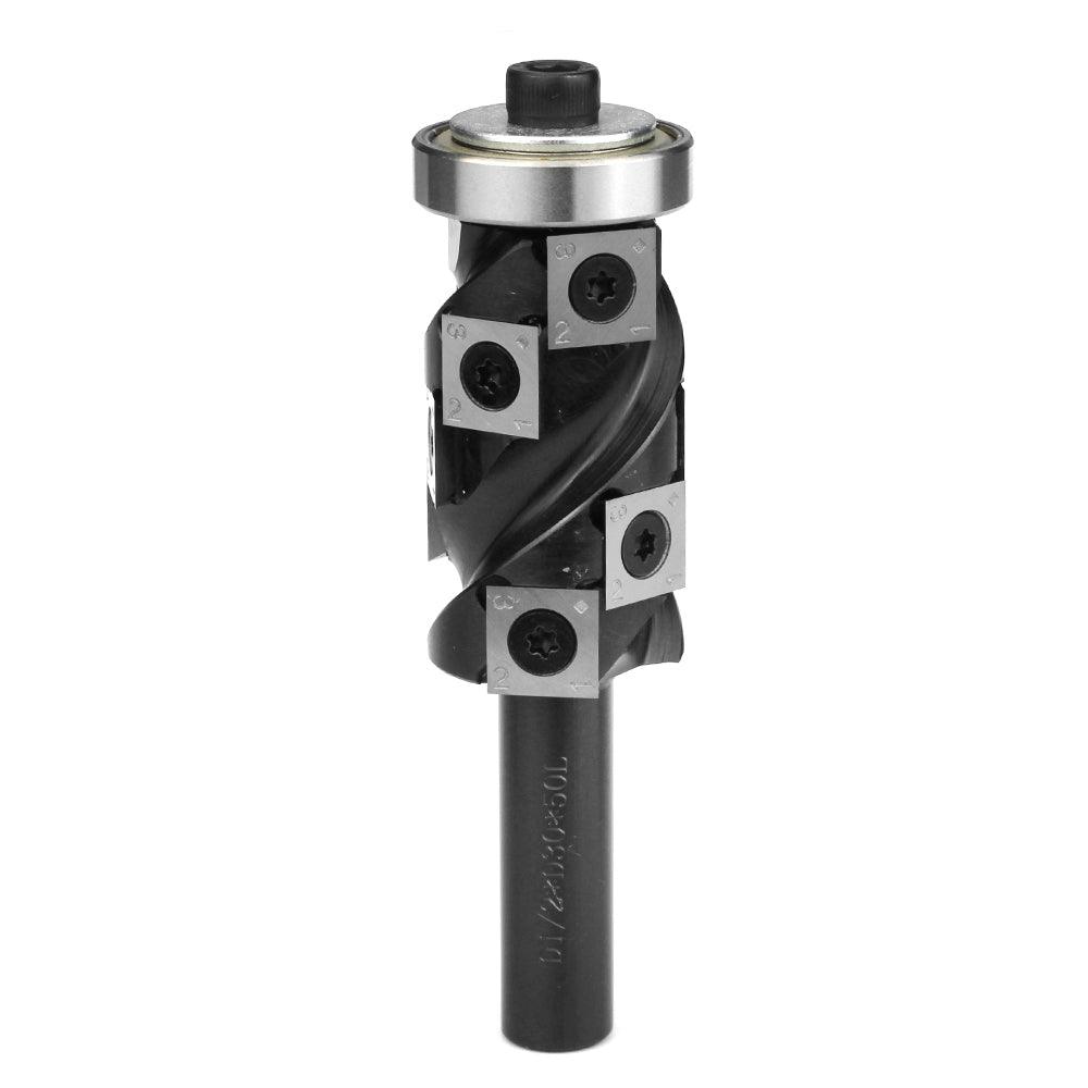 Spiral Flush Trim Router Bit with Carbide Insert, Bottom Bearing ...