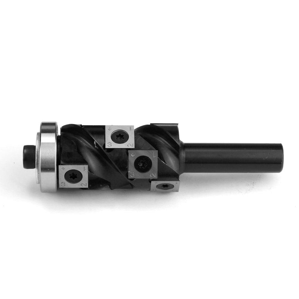 Spiral Flush Trim Router Bit with Carbide Insert, Bottom Bearing