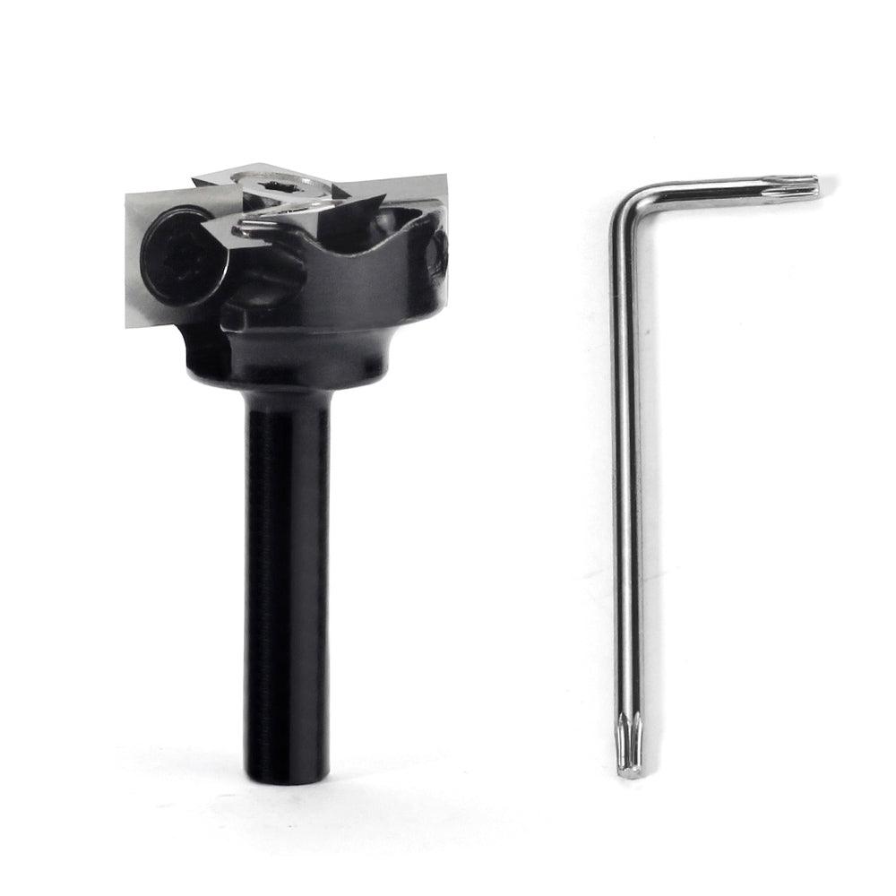 Spoilboard Surfacing Router Bit 2+2 Flutes 1/4" Shank with Carbide Insert - FindBuyTool