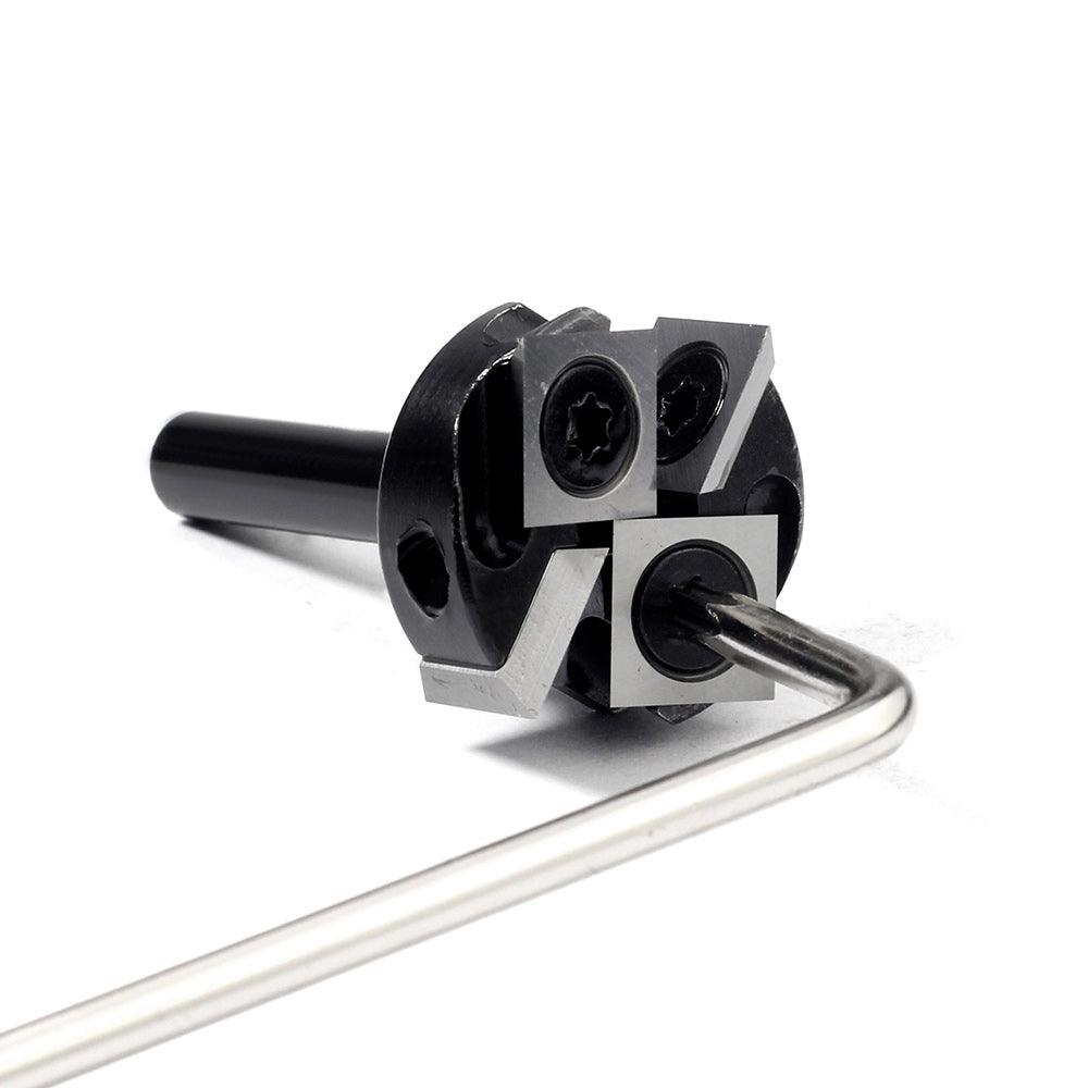 Spoilboard Surfacing Router Bit 2+2 Flutes 1/4" Shank with Carbide Insert - FindBuyTool