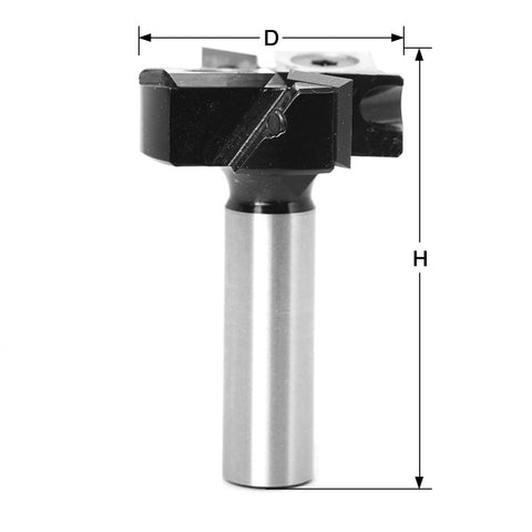 Spoilboard Surfacing Router Bit 2+2 Flutes with Carbide Insert