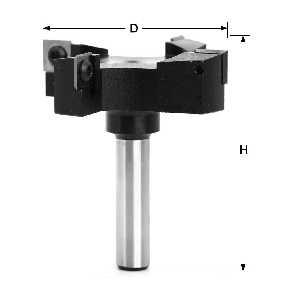 Spoilboard Surfacing Router Bit 4 Flutes with Replaceable Carbide Blad ...