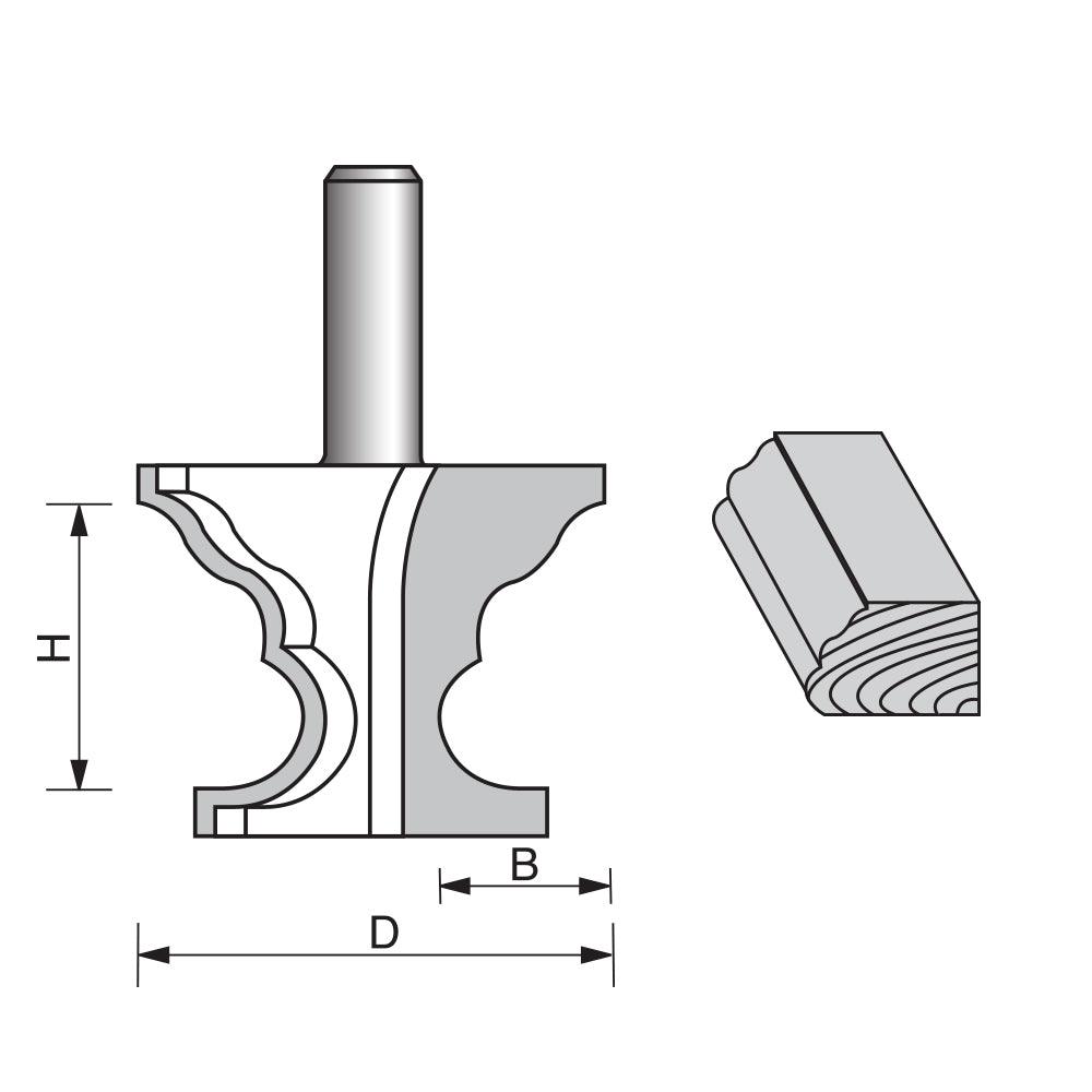 Triple Roundover Beading Edge Router Bit – FindBuyTool