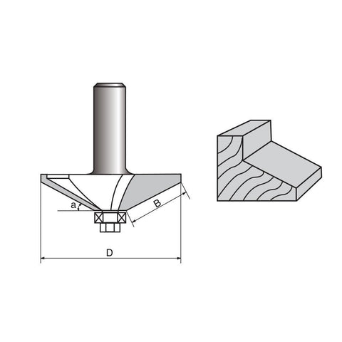 25 & 30 Degree Horse Nose Router Bit-2