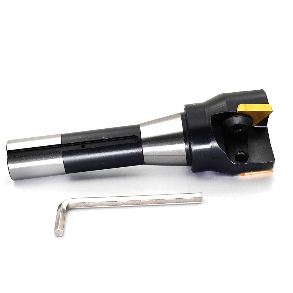 90 Degree 1-1/4" X R8 Shank Indexable End Mill – 2 TPG32 Inserts, Milling & Lathing