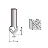 90 Degree V Groove Template Router Bit-2