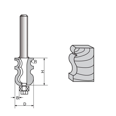 Architectural Molding Router Bit-1103 - FindBuyTool